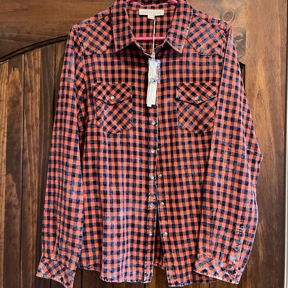 NWT Vici plaid button up shirt
